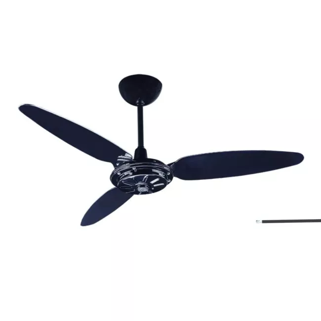 Ventilador Comercial Ventisol De Teto Preto 3 Pás 220V