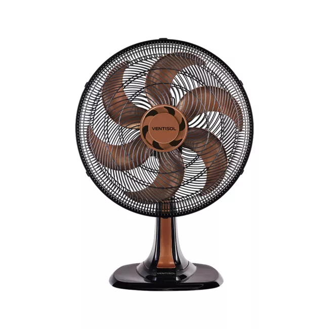 Ventilador De Mesa Bronze Turbo 40Cm 6 Pás Oscilante Ventisol 127V