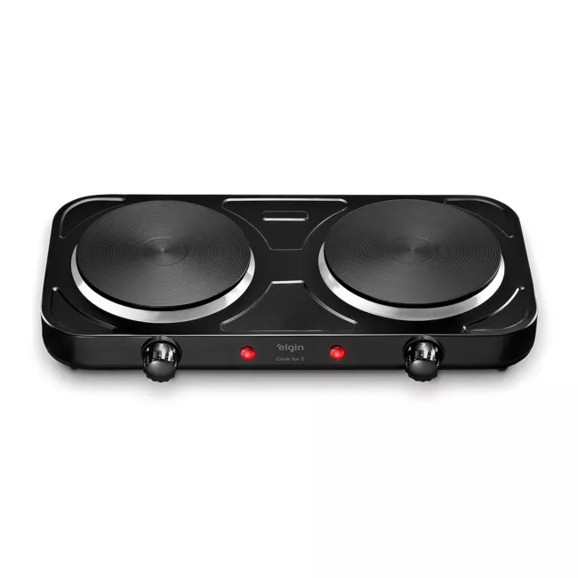 Fogão Cooktop Elétrico Portátil Elgin Fog10 2 Bocas 2000W - 110V