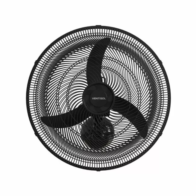 Ventilador Ventisol Parede Oscilante New 50Cm Preto 127V