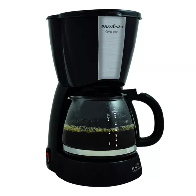 Cafeteira Britânia Cp30 Inox Jarra Vidro 127V Preta