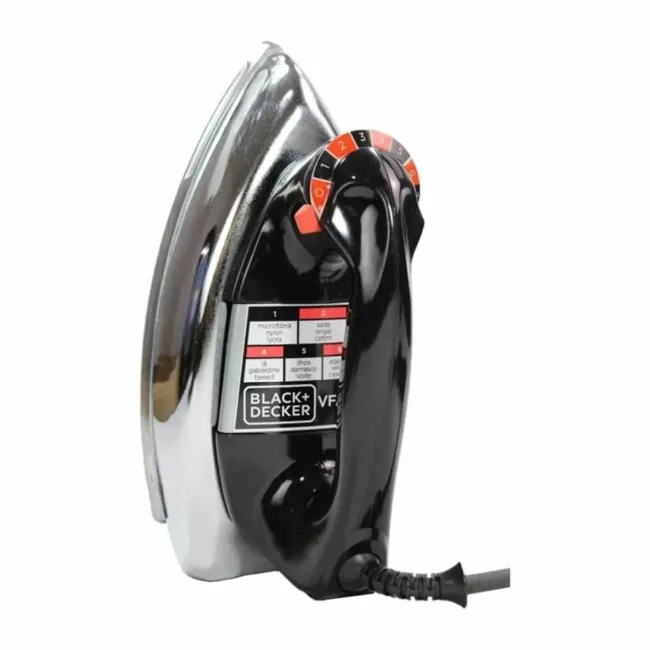 Ferro a Seco Black + Decker VFA1110XM6 Cromado com Base de Alumínio 220V